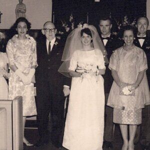 1963 Wedding Dress White with Veil - from Mom's Wedding